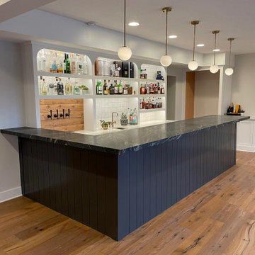 Finished Basement in Marshall Township With Custom Bar and Beer Tap