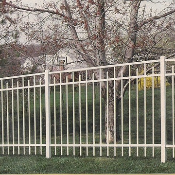 WHITE ALUMINUM FENCE