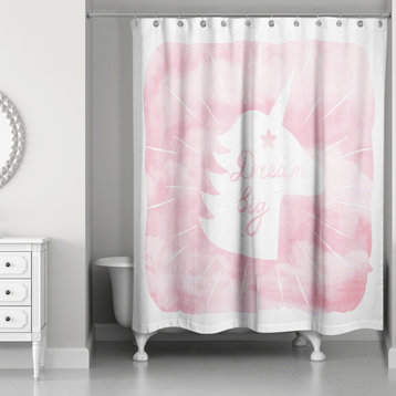 Dream Big Unicorn 71x74 Shower Curtain
