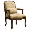 Furniture of America Michin Fabric Padded Accent Chair in Dark Cherry