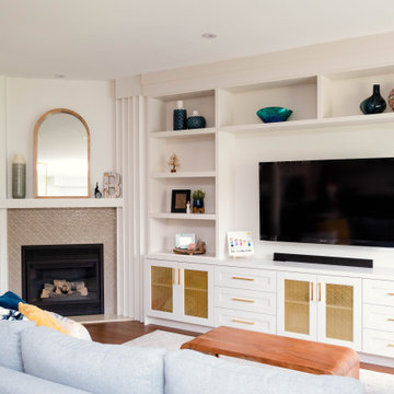 Gold accented living room