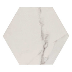 Walls and Floors - Anais White Hexagon Tiles, 1 m2 - Wall And Floor Tile