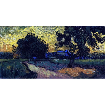 Vincent Van Gogh Field With Trees- the Chateau of Auvers Wall Decal
