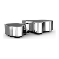 WAVE POLISHED STAINLESS STEEL Center Tables - Coffee Tables