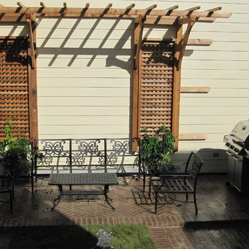 Beautiful brick paths, patio and tiered fountain!