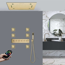 Led Musical Shower System With Hand Shower, Style 51 - Remote Control - Showerheads And Body Sprays