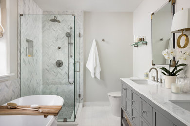 Transitional home design photo in DC Metro