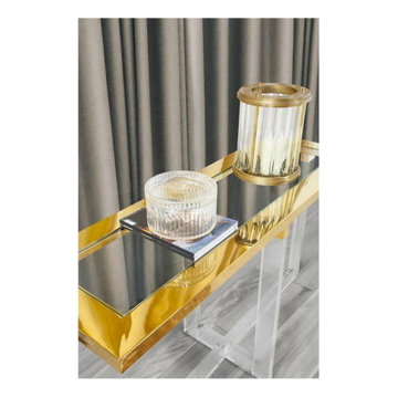 Modern Console Tables with Lucite