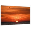 Fire in the Sky Coastal Sunset Landscape Photograph Canvas Print, 18" X 24"