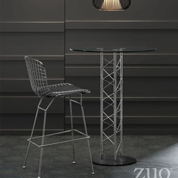 Zuo Wire Bar Chair Chrome - Game Room And Bar Furniture