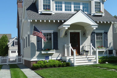 Example of a beach style exterior home design in Philadelphia