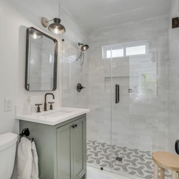 Custom Tiled Shower in Accessory Dwelling Unit Bathroom