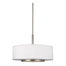 Sea Gull Lighting 3-Light Pendant, Brushed Nickel