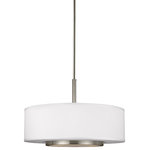 Generation Lighting Collection - Sea Gull Lighting 3-Light Pendant, Brushed Nickel - Blubs Not Included