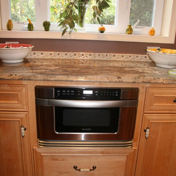 Warm Natural Maple Kitchen Remodel | Granite Island, Open Plan Design