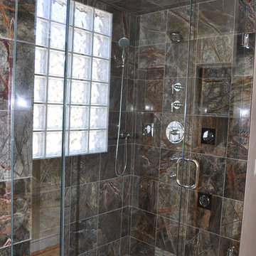 Bathroom - Forest Green & Sahara Gold Marble