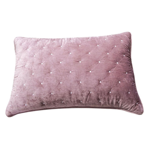 Velvet Diamond Tuft Bedspread Quilt purple Separate pillow cases Home