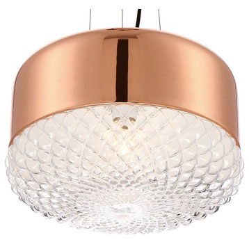 Eurofase Lighting 31869 Corson 14"W Pendant - Rose Gold