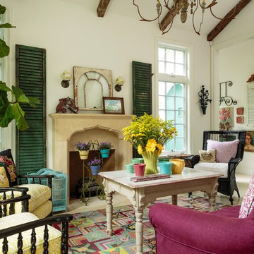 Beach Style Living Room