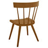 Side Dining Chair, Set of 2, Walnut, Wood, Modern, Cafe Bistro Hospitality