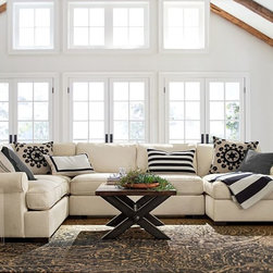 TOWNSEND UPHOLSTERED 4-PIECE SECTIONAL WITH CHAISE - Sectional Sofas