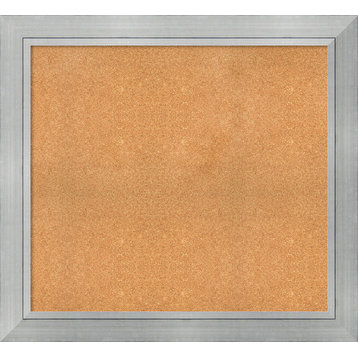 Framed Cork Board, Romano Silver Wood, 45x41