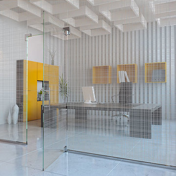 Etched Glass Walls