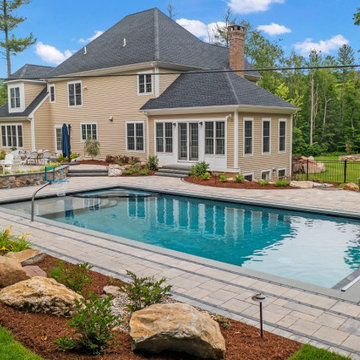 Simsbury, CT Rectangular Pool with Landscaper Clarke Landscapes