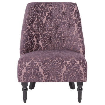 Mason Tufted Armless Chair Purple/ Peach