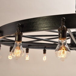 Form & Reform - Horseless Carriage Wheel, 48", offset spokes - Chandeliers