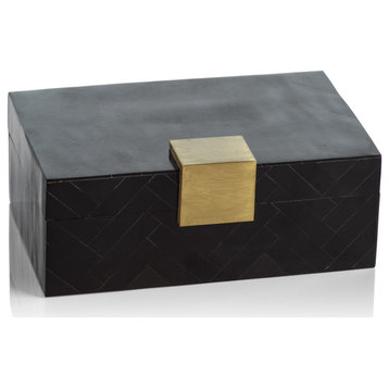 Sotavento Resin Chevron Inlaid Decorative Box