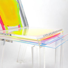 Acrylic dining room chair - layered