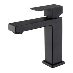 Mizu Bloc Basin Mixer Black - Bathroom Sink Taps