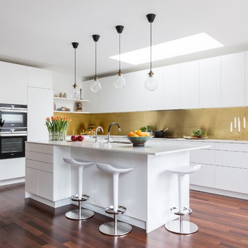 White and Polished Brass