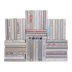 Booth & Williams - Modern Book Wall Set, Marble, Set of 50 - Books