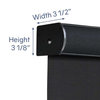 Linen Avenue Custom Cordless Cassette 5% Solar Roller Shade, 44Wx66H Black