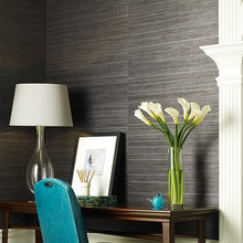 black grey grasscloth