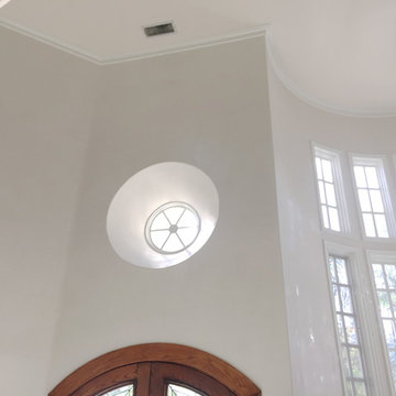 White Venetian plaster with silver pearl