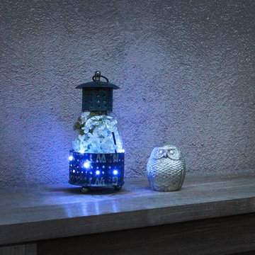 The Firefly Lantern - Navy Blue with Lilac