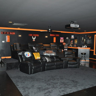 Contemporary home cinema in Wilmington.
