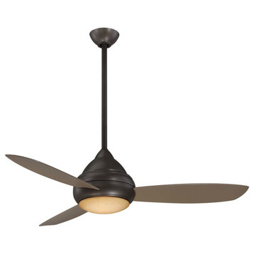 Minka Aire Concept I Wet LED Indoor/Outdoor Ceiling Fan With Wall Control, Oil Rubbed Bronze, 52"