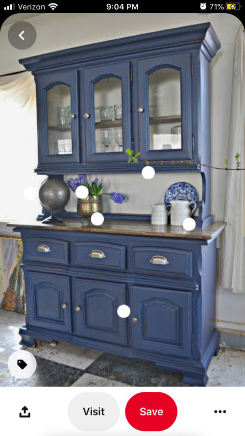 Chalk painting my oak furniture navy blue or gray?