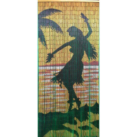 Hula Girl Silohuette Curtain