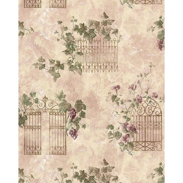 Modern Non-Woven Wallpaper For Accent Wall - Floral Wallpaper 24144, Roll