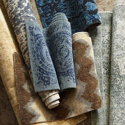 BOSWORTH PRINTED RUG - BLUE - Area Rugs
