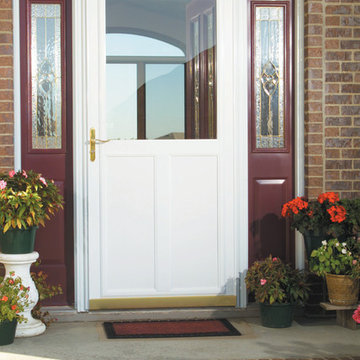 White Screen Away® Storm Door