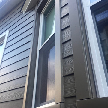 Chicago, IL Bungalow Siding Replacement with Dark Brown Siding