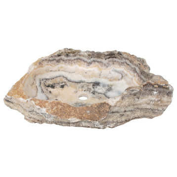 Eden Bath EB_S029JO-P Rustic Exterior Natural Stone Sink - Jurassic Onyx
