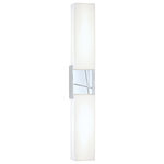 Norwell Lighting - Norwell Lighting 9755-CH-MA Artemis, 24" 20W LED Linear Bath Vanity - Twin matte acrylic diffusers are joined y an asymmArtemis 24 Inch 20W  Chrome Matte Opal AcUL: Suitable for damp locations Energy Star Qualified: n/a ADA Certified: YES  *Number of Lights:   *Bulb Included:Yes *Bulb Type:LED *Finish Type:Chrome