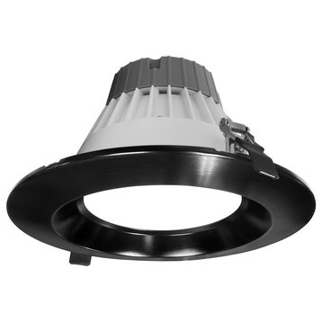 CLR-Select 8" Black Commercial Canless LED Downlight Kit